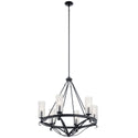 Six Light Chandelier from the Krysia Collection in Black Finish by Kichler