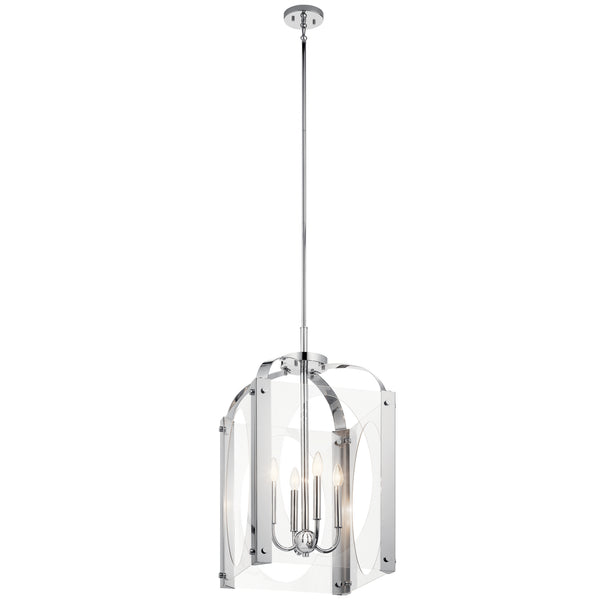 Kichler - 52024CH - Four Light Foyer Pendant - Pytel - Chrome from Lighting & Bulbs Unlimited in Charlotte, NC