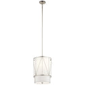 One Light Pendant from the Birkleigh Collection in Satin Nickel Finish by Kichler