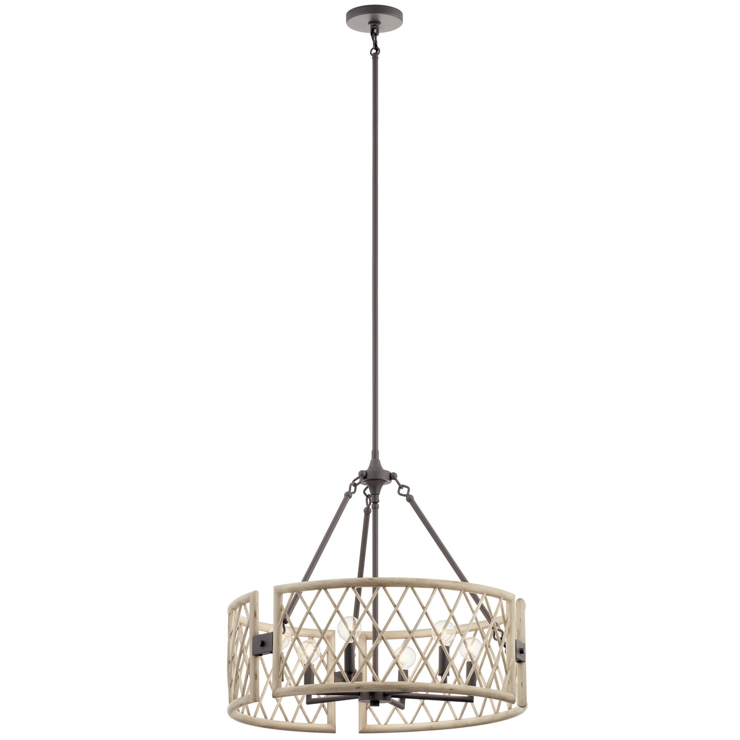 Kichler - 52077WWW - Six Light Chandelier - Oana - White Washed Wood from Lighting & Bulbs Unlimited in Charlotte, NC