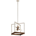 Six Light Foyer Pendant from the Tanis Collection in Auburn Stained Finish Finish by Kichler