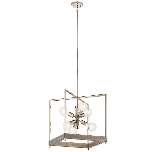 Kichler - 52092DAG - Six Light Foyer Pendant - Tanis - Distressed Antique Gray from Lighting & Bulbs Unlimited in Charlotte, NC