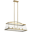 Kichler - 52123BNB - Five Light Linear Chandelier - Darton - Brushed Natural Brass from Lighting & Bulbs Unlimited in Charlotte, NC