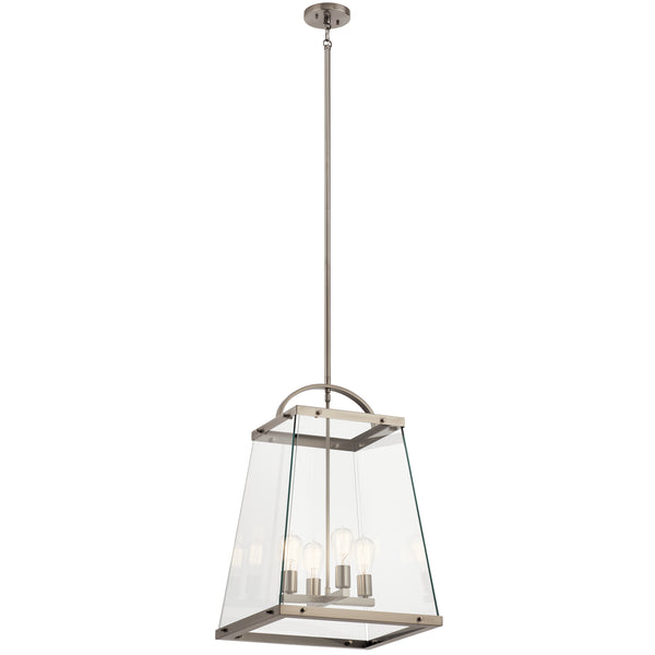 Kichler - 52124CLP - Four Light Foyer Pendant - Darton - Classic Pewter from Lighting & Bulbs Unlimited in Charlotte, NC