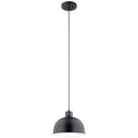 One Light Pendant from the Zailey Collection in Black Finish by Kichler