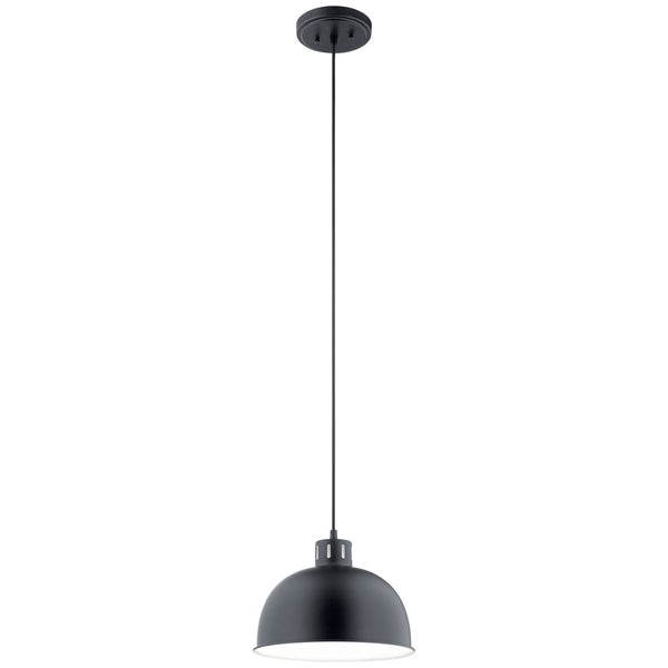 One Light Pendant from the Zailey Collection in Black Finish by Kichler