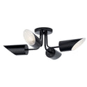 Four Light Semi Flush Mount from the Trentino Collection in Black Finish by Kichler