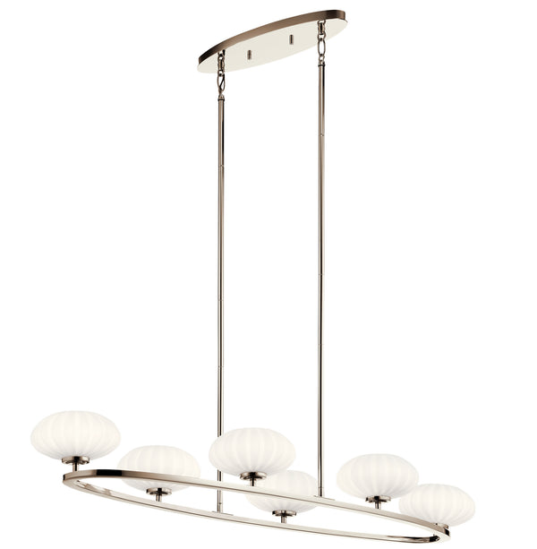 Kichler - 52224PN - Six Light Chandelier - Pim - Polished Nickel from Lighting & Bulbs Unlimited in Charlotte, NC