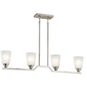Kichler - 52233NI - Four Light Linear Chandelier - Skagos - Brushed Nickel from Lighting & Bulbs Unlimited in Charlotte, NC