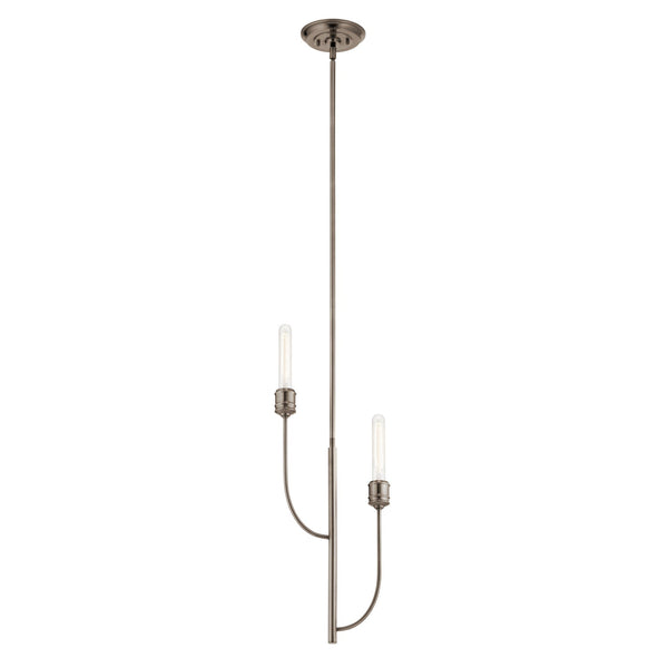 Two Light Pendant from the Hatton Collection in Classic Pewter Finish by Kichler