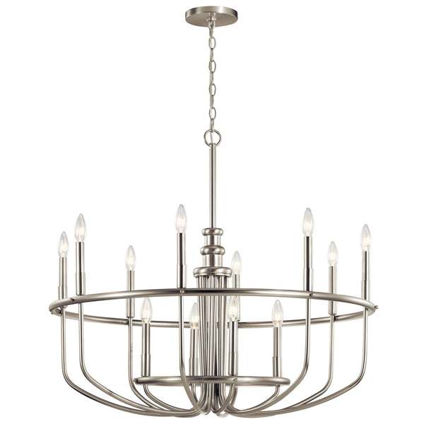 Kichler - 52305NI - 12 Light Chandelier - Capitol Hill - Brushed Nickel from Lighting & Bulbs Unlimited in Charlotte, NC