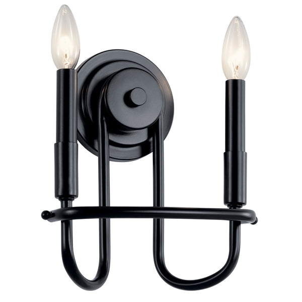 Kichler - 52308BK - Two Light Wall Sconce - Capitol Hill - Black from Lighting & Bulbs Unlimited in Charlotte, NC