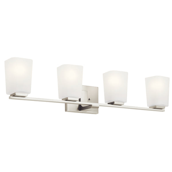 Kichler - 55018NI - Four Light Bath - Roehm - Brushed Nickel from Lighting & Bulbs Unlimited in Charlotte, NC