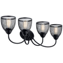 Kichler - 55044BK - Four Light Bath - Voclain - Black from Lighting & Bulbs Unlimited in Charlotte, NC