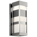 LED Outdoor Wall Mount from the Ryler Collection in Brushed Aluminum Finish by Kichler