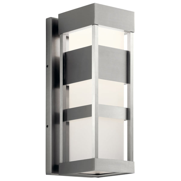 LED Outdoor Wall Mount from the Ryler Collection in Brushed Aluminum Finish by Kichler