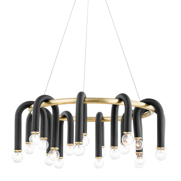 Mitzi - H382820-AGB/BK - 20 Light Chandelier - Whit - Aged Brass/Black from Lighting & Bulbs Unlimited in Charlotte, NC