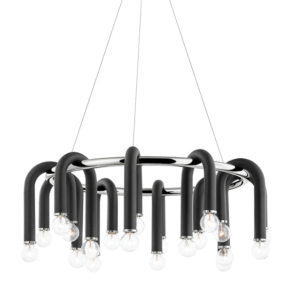 Mitzi - H382820-PN/BK - 20 Light Chandelier - Whit - Polished Nickel/Black from Lighting & Bulbs Unlimited in Charlotte, NC