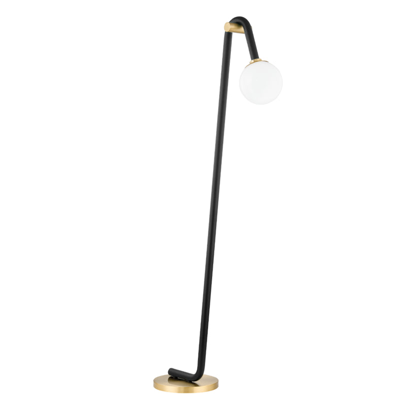 Mitzi - HL382401-AGB/BK - One Light Floor Lamp - Whit - Aged Brass/Black from Lighting & Bulbs Unlimited in Charlotte, NC