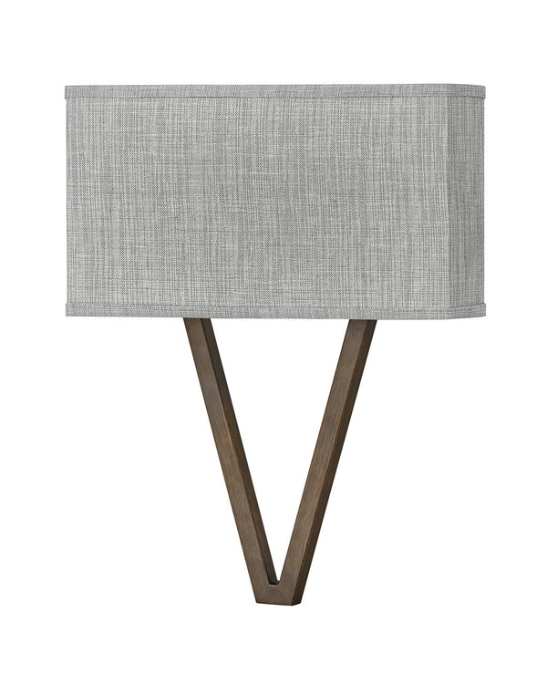 Hinkley - 41503WL - LED Wall Sconce - Vector Heathered Gray - Walnut from Lighting & Bulbs Unlimited in Charlotte, NC