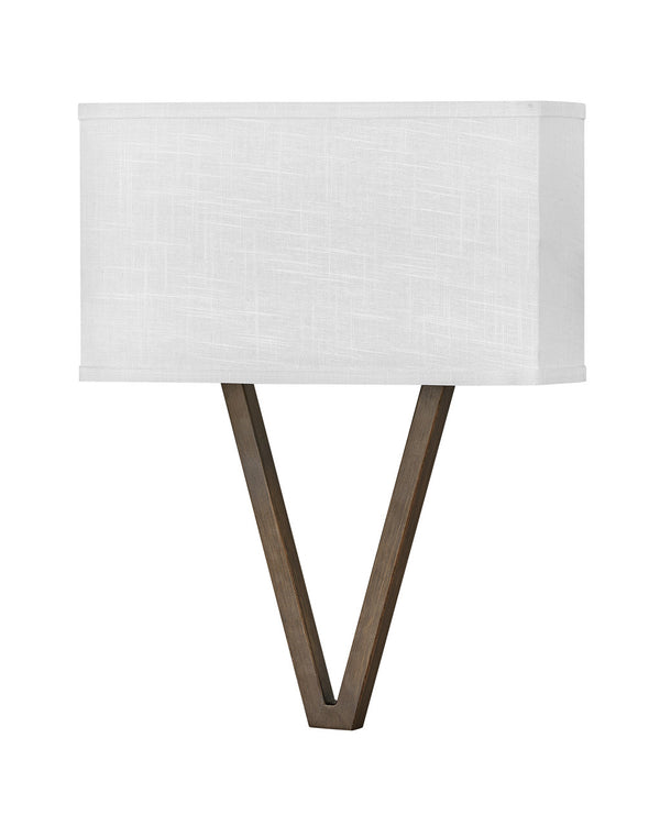 Hinkley - 41504WL - LED Wall Sconce - Vector Off White - Walnut from Lighting & Bulbs Unlimited in Charlotte, NC