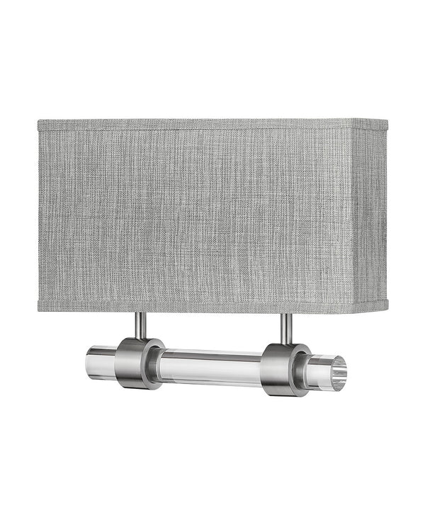 Hinkley - 41603BN - LED Wall Sconce - Luster Heathered Gray - Brushed Nickel from Lighting & Bulbs Unlimited in Charlotte, NC