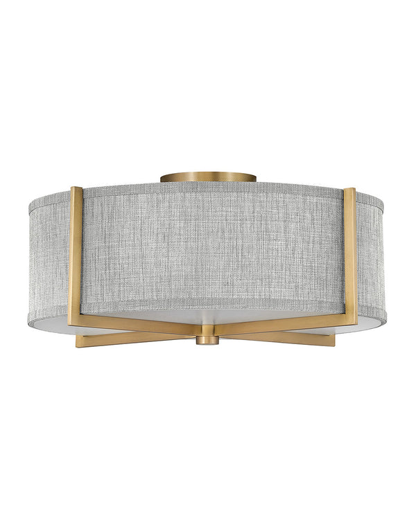Hinkley - 41707HB - LED Foyer Pendant - Axis Heathered Gray - Heritage Brass from Lighting & Bulbs Unlimited in Charlotte, NC