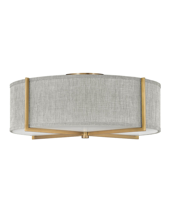 Hinkley - 41709HB - LED Foyer Pendant - Axis Heathered Gray - Heritage Brass from Lighting & Bulbs Unlimited in Charlotte, NC