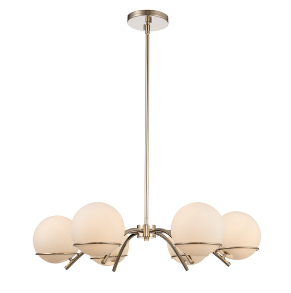 Kalco - 513571PN - Six Light Chandelier - Everett - Polished Nickel from Lighting & Bulbs Unlimited in Charlotte, NC