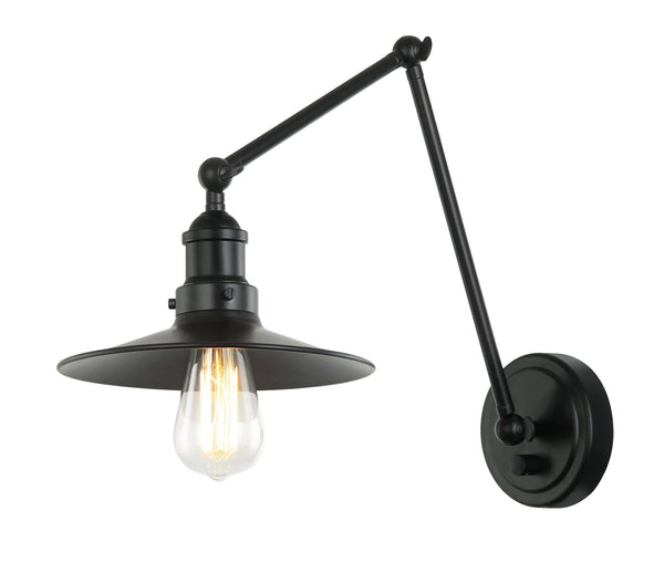 Matteo Lighting - S01211BKBK - One Light Wall Sconce - Brixson - Black from Lighting & Bulbs Unlimited in Charlotte, NC