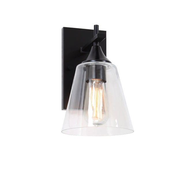 Matteo Lighting - S09801BK - One Light Wall Sconce - Hollis - Black from Lighting & Bulbs Unlimited in Charlotte, NC