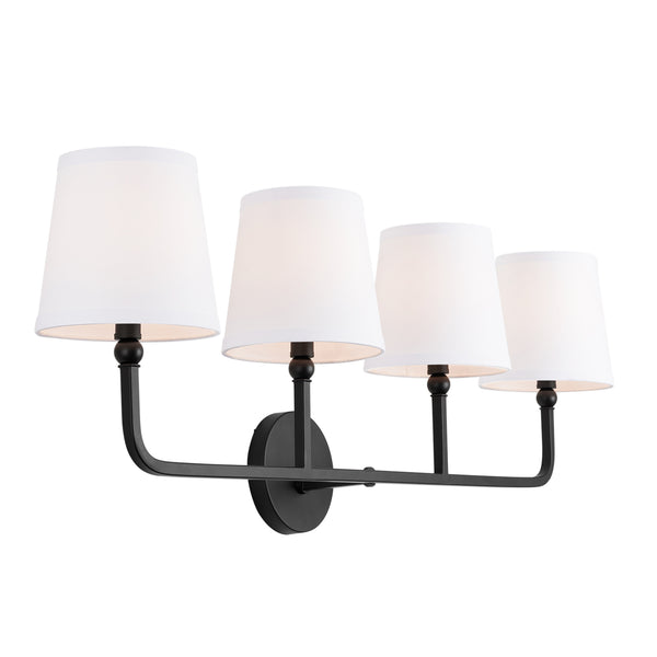 Capital Lighting - 119341MB-674 - Four Light Vanity - Dawson - Matte Black from Lighting & Bulbs Unlimited in Charlotte, NC