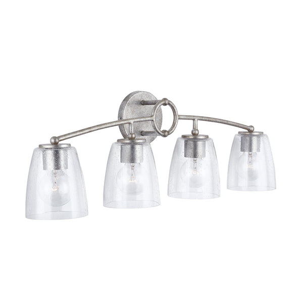 Capital Lighting - 137941AS-488 - Four Light Vanity - Oran - Antique Silver from Lighting & Bulbs Unlimited in Charlotte, NC