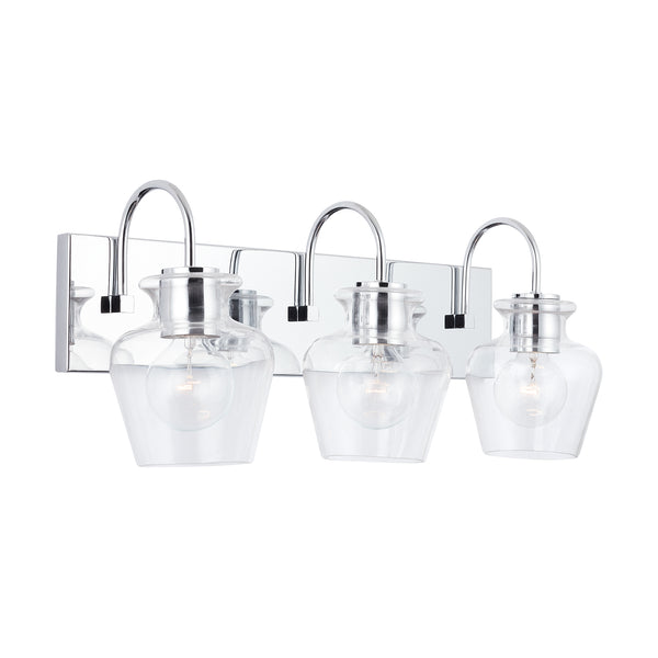 Capital Lighting - 138131CH-490 - Three Light Vanity - Danes - Chrome from Lighting & Bulbs Unlimited in Charlotte, NC