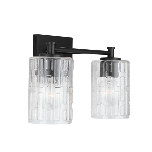 Capital Lighting - 138321MB-491 - Two Light Vanity - Emerson - Matte Black from Lighting & Bulbs Unlimited in Charlotte, NC