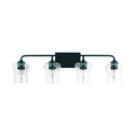 Four Light Vanity from the Reeves Collection in Matte Black Finish by Capital Lighting