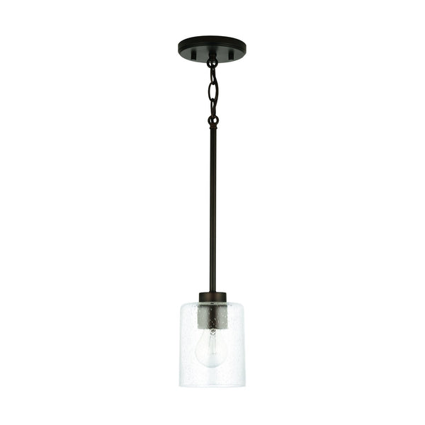One Light Pendant from the Greyson Collection in Bronze Finish by Capital Lighting