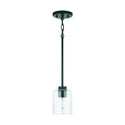 One Light Pendant from the Greyson Collection in Matte Black Finish by Capital Lighting