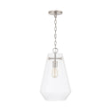 One Light Pendant from the Lee Collection in Brushed Nickel Finish by Capital Lighting