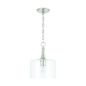 One Light Pendant from the Carter Collection in Brushed Nickel Finish by Capital Lighting