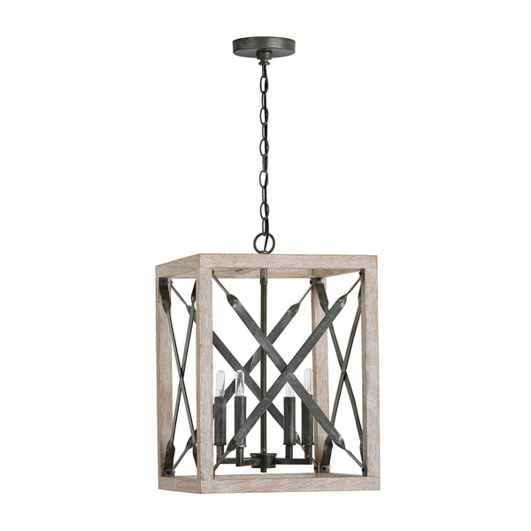 Capital Lighting - 340441WN - Four Light Pendant - Remi - Brushed White Wash and Nordic Iron from Lighting & Bulbs Unlimited in Charlotte, NC