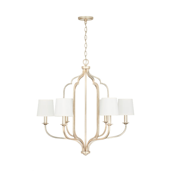 Capital Lighting - 438761WG-698 - Six Light Chandelier - Ophelia - Winter Gold from Lighting & Bulbs Unlimited in Charlotte, NC