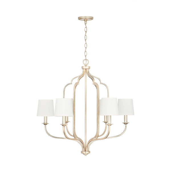 Six Light Chandelier from the Ophelia Collection in Winter Gold Finish by Capital Lighting
