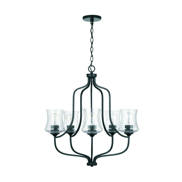 Capital Lighting - 439251MB-499 - Five Light Chandelier - Reeves - Matte Black from Lighting & Bulbs Unlimited in Charlotte, NC