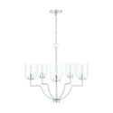 Five Light Chandelier from the Carter Collection in Brushed Nickel Finish by Capital Lighting
