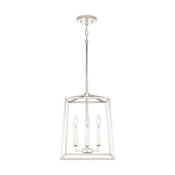 Capital Lighting - 537641PN - Four Light Foyer Pendant - Thea - Polished Nickel from Lighting & Bulbs Unlimited in Charlotte, NC
