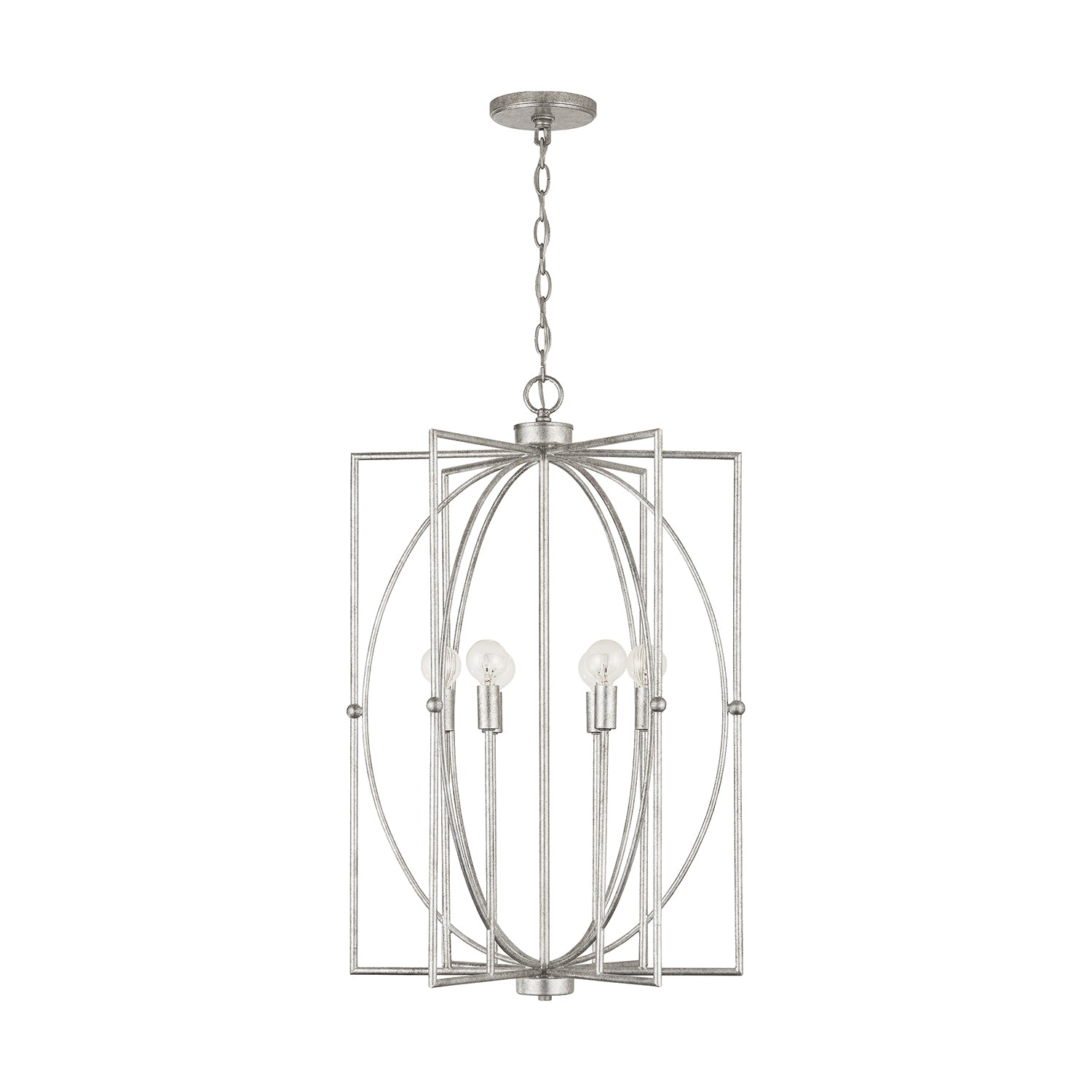 Capital Lighting - 537961AS - Six Light Foyer Pendant - Oran - Antique Silver from Lighting & Bulbs Unlimited in Charlotte, NC