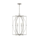 Six Light Foyer Pendant from the Oran Collection in Antique Silver Finish by Capital Lighting