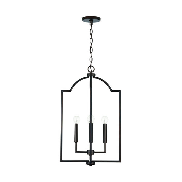 Four Light Foyer Pendant from the Carter Collection in Bronze Finish by Capital Lighting