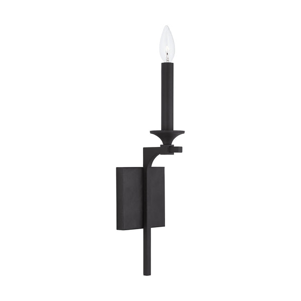 One Light Wall Sconce from the Clint Collection in Black Iron Finish by Capital Lighting